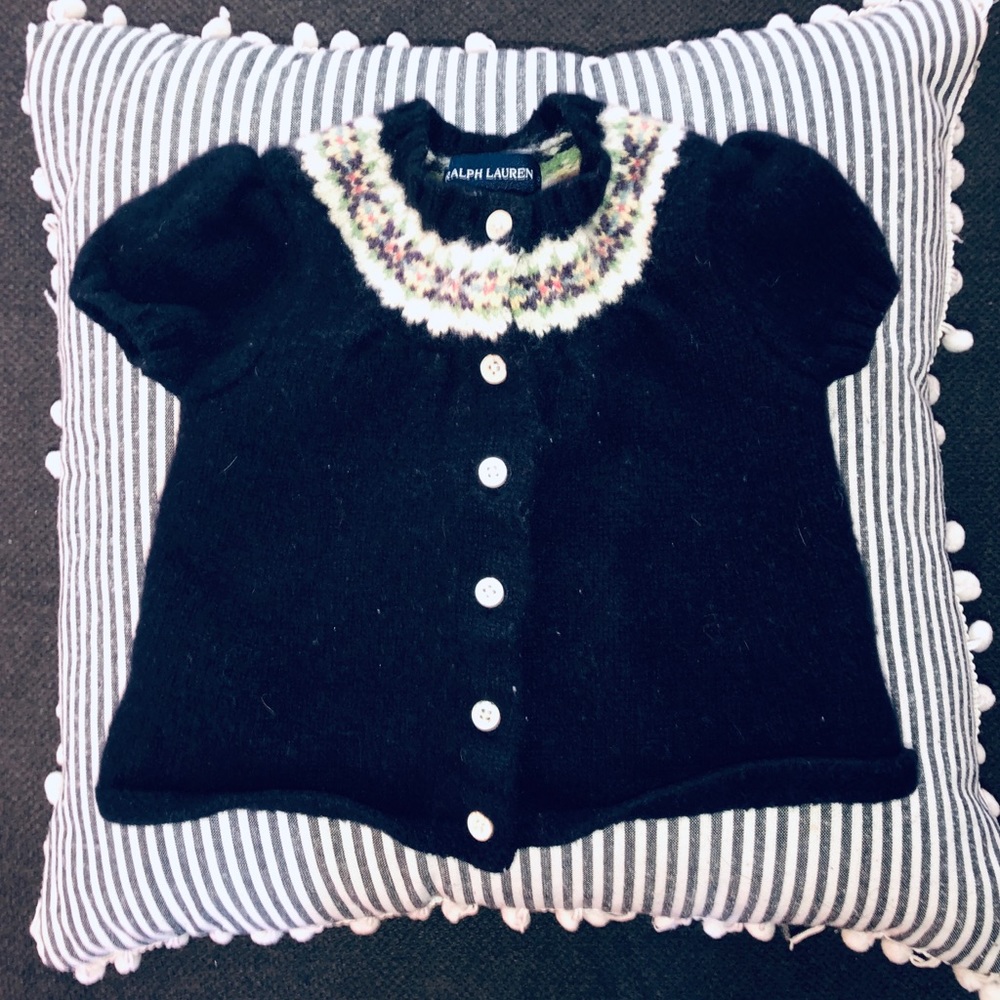 Baby girls Ralph Lauren button down sweater